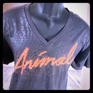 Guess textured Short Sleeve Scales Animal